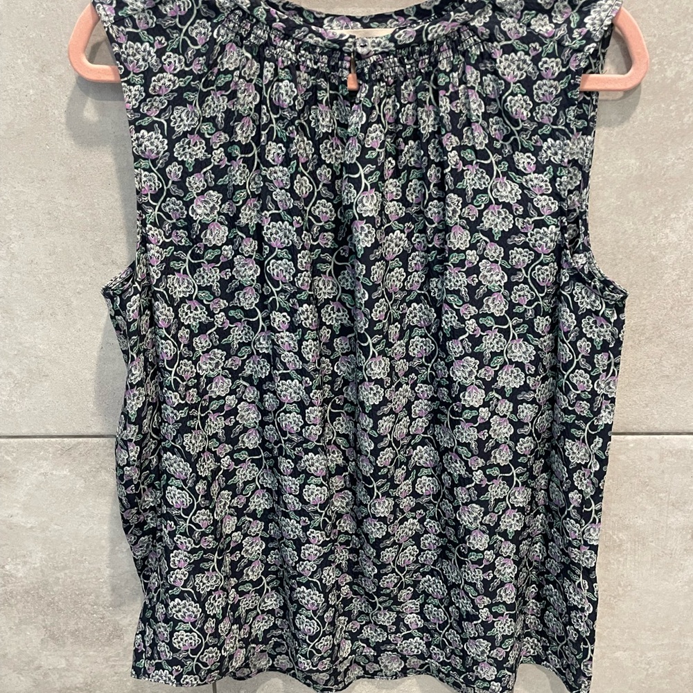 Rebecca Taylor floral sleeveless blouse